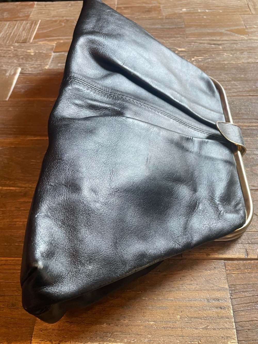 Vintage Leather Frame Clutch - Picture 7 of 15